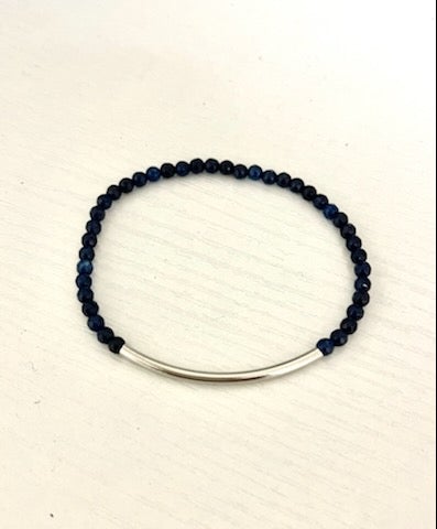Liberty Bracelet New Collection (Not Visible) Purpose Jewelry Navy Blue & Silver 