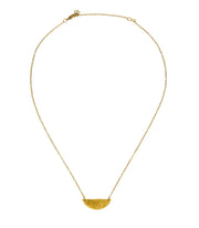 Ava Necklace - Ethically Handcrafted Brass Half Moon Necklace that gives back to non-profit
