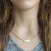 Ava Necklace - Ethically Handcrafted Brass Half Moon Necklace that gives back to non-profit