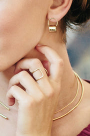 Chloe Ring - ethically Handcrafted Brass Delicate Geometric Ring by artisans that gives back to non-profit- International Sanctuary
