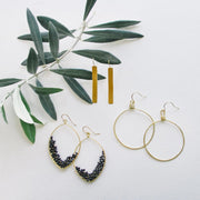 Dusk Drops with Olivia Hoops and Horizon Earrings - ethically handmade earrings