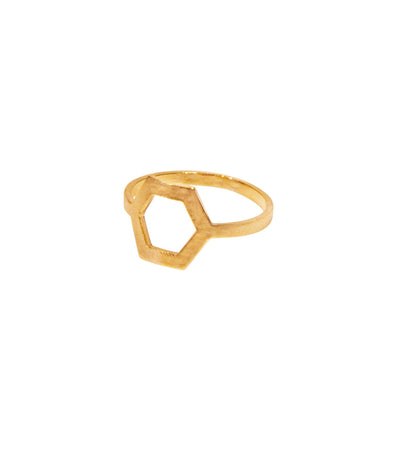 Handcrafted 14K Gold Hexagon Ring