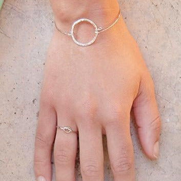 Handcrafted Silver Forget me Knot Ring