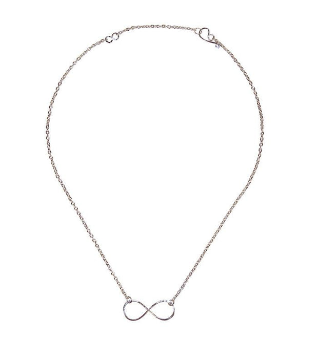 Handcrafted Silver Tone Infinity Necklace
