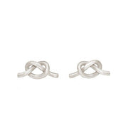 Knot Studs Earring iSanctuary Silver Tone 