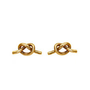 Handcrafted Brass Knot Studs