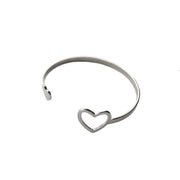 Miracle Heart Cuff Bracelet Purpose Jewelry Silver Tone 