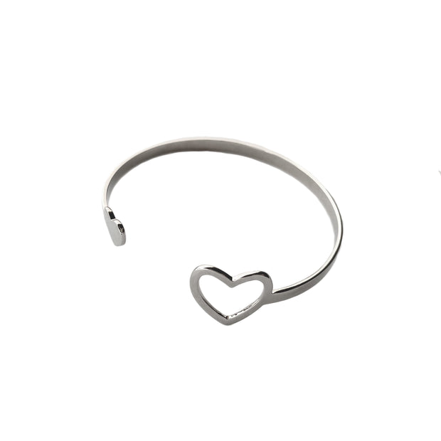 Miracle Heart Cuff Bracelet Purpose Jewelry Silver Tone 