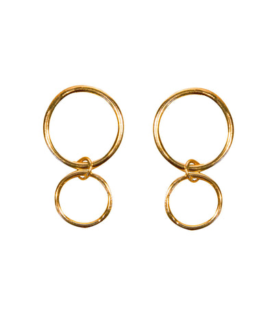 Handcrafted Brass Circle Earrings