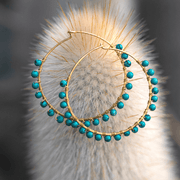 Luni Hoops Earring Purpose Jewelry Turquoise 