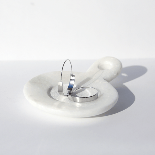 Magnolia Hoops Earring Purpose Jewelry Silver Tone 